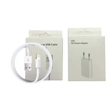 ES Plug USB Sienas Lādētājs Adapteris Ātras Uzlādes Kabelis Priekš Apple iPhone13 12 11 Pro X XR XS 5 5S SE 6S 6 7 8 Plus iPad Mini Air 2