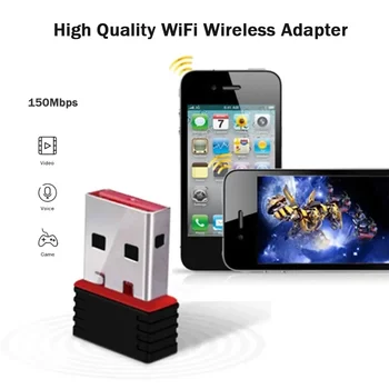 Mini USB Tīkla Karte Bezvadu WiFi Dongle Adapteri USB2.0 2.4 G 150Mbps 802.11 b/g/nAX RTL8188 LAN IEKŠĒJĀ Antena Uz DATORA Darbvirsmas