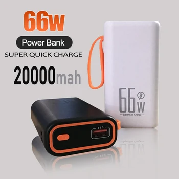 66W Power Bank 20000mAh Mini Super Ātra Uzlāde PD 20W Portatīvo Ārējo Akumulators Powerbank par Tālruni, Klēpjdatoru, Planšetdatoru Mac